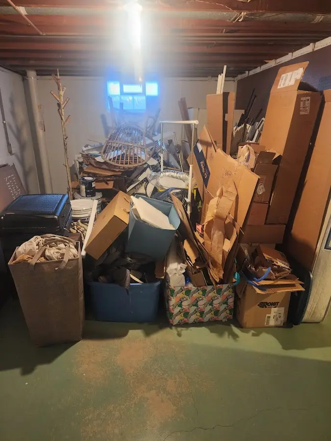 Roll-off dumpster container at job site for Construction Dumpster Rental in Park Ridge